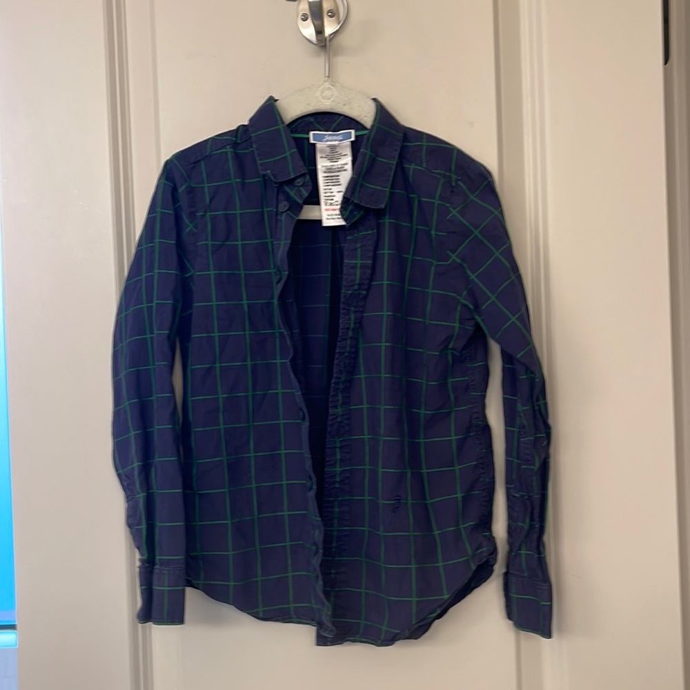 Jacadi windowpane check dress shirt